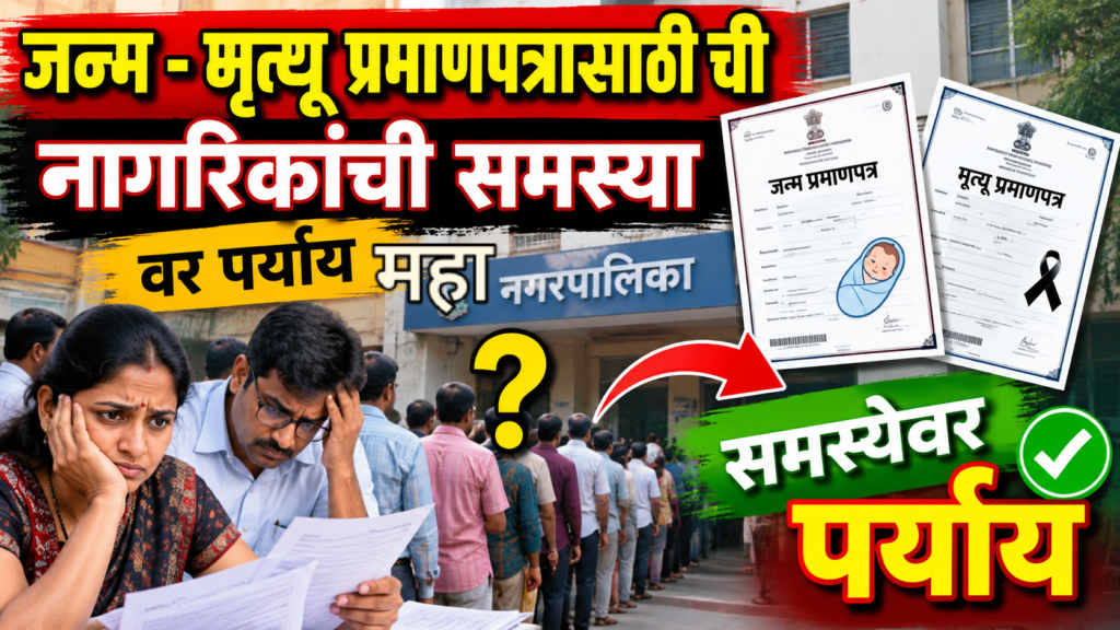 जन्म-मृत्यू दाखला आता कोणत्याही क्षेत्रिय कार्यालयातून मिळणार!